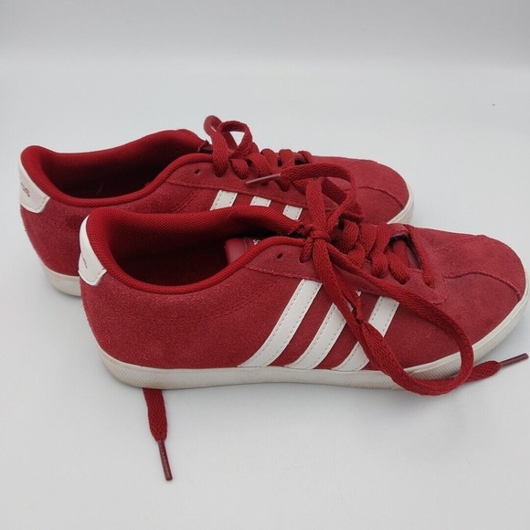Adidas Neo Maroon Suede Shoes Sneakers Women's Size 6 - Picture 1 of 8